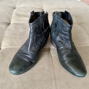 Frye Monica Ankle Boots Black Leather Size 8